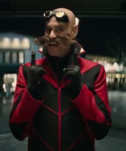 Dr. Ivo Robotnik Sonic The Hedgehog Jim Carrey Red And Black Jacket