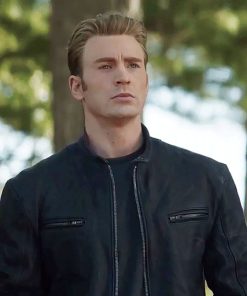 Chris Evans Avengers Endgame Steve Rogers Black Jacket