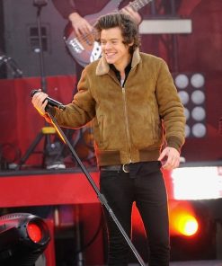 7qlkna L 610x610 Jacket Brownsuedejacket Brown Tour Wwa Wwat Suedejacket Suede Coat Harrystyles 1 247x296