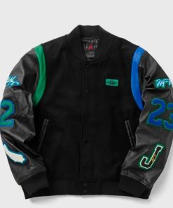 Aleali May Air Jordan Black Varsity Jacket