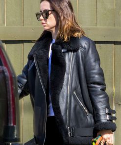 Ana De Armas In Leggings And Leather Jacket 18 1 247x296