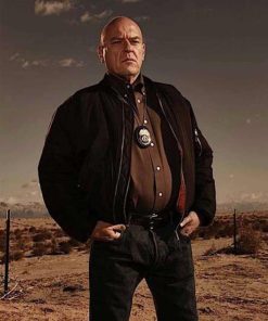 Dean Norris Breaking Bad Hank Schrader Black Bomber Jacket