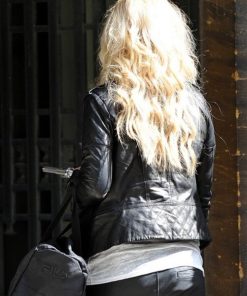 Britney Spears Quilted Design Black Jacket 247x296