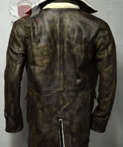 Brown Metallic Bane Leather Coat 247x296