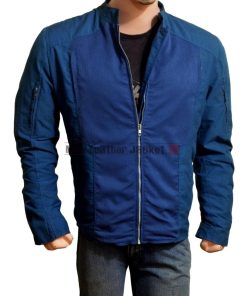 Captain America 2014 Movie Chris Evans Blue Jacket 247x296