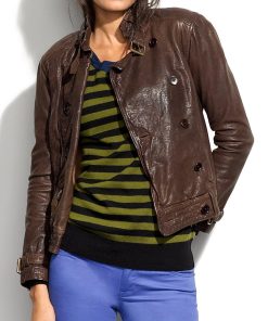 Captain America The Winter Soldier Black Widow Leather Jacket23 247x296