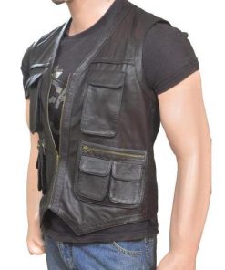 Chris Pratt Jurassic World Brown Leather Jacker 01 247x296