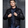 Cristiano Ronaldo Black Leather Jacket