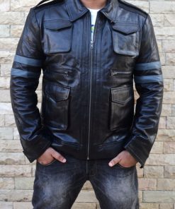 Resident Evil 6 Leon Synthetic Leather Jacket