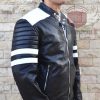 Black Brad Pitt Fight Club Leather Jacket