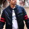 Fight Club Retro Hybrid Mayhem Black Leather Jacket