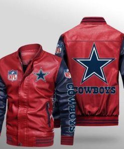 Dallas Cowboys Red Leather Jacket