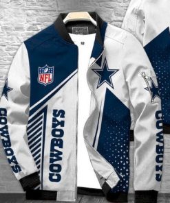 Dallas Cowboys White Bomber Jacket