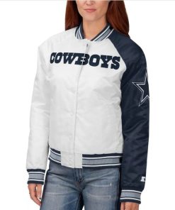 Dallas Cowboys Navy Blue And White Jacket 247x296