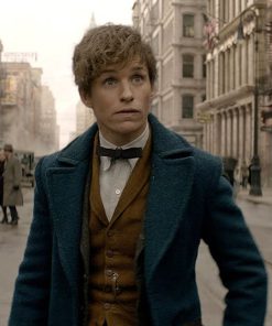 Eddie Redmayne Fantastic Beasts The Secrets Of Dumbledore Newt Scamander Blue Trench Coat 247x296