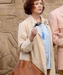 Annette Bening Death on the Nile Euphemia Bouc Long Trench Coat