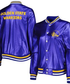 Golden State Warriors Blue Full Snap Jacket