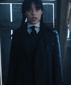 Jenna Ortega Wednesday Addams Trench Coat 247x296