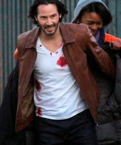 Keanu Reeves John Wick Brown Leather Jacket 247x296