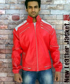 Michael Jackson Beat It Red Leather Jacket