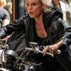 Jessica Chastain The 355 (2022) Mace Biker Leather Jacket