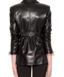 Natasha Romanoff Leather Jacket Blazer Black 247x296