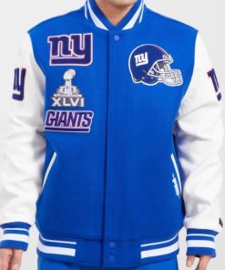 Alternative view of New York Giants Pro Standard Letterman Jacket