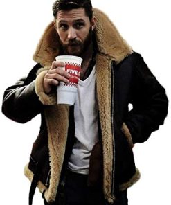 Alternative view of Tom Hardy Dunkirk Farrier Leather Jacket