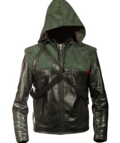 Oliver Queen Green Arrow Leather Jacket 0129 1 247x296