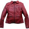 Once Upon a Time Jennifer Morrison Red Real Leather Jacket