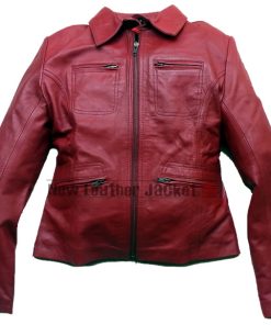 Once Upon a Time Jennifer Morrison Red Real Leather Jacket