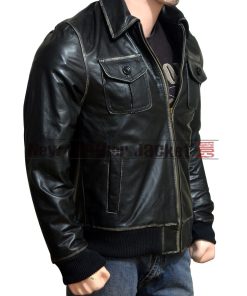 Sheriff Graham Bomber Leather Jacket