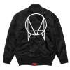 Starter Chicago White Sox Full-Snap Black Satin Bomber Jacket
