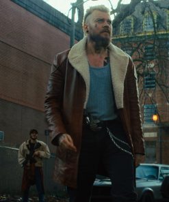 Samaritan 2022 Pilou Asbaek Brown Leather Coat 1 247x296