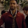 Regé-Jean Page Bridgerton Simon Basset Maroon Trench Coat