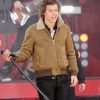 Harry Styles Fur Collar Brown Suede Leather Bomber Jacket
