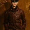 Conrad Oxford The King’s man Harris Dickinson Brown Leather Jacket