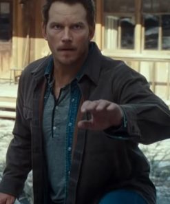 Chris Pratt Jurassic World Dominion Owen Grady Brown Jacket