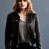 Claire Dearing Jurassic World Dominion Bryce Dallas Black Leather Jacket