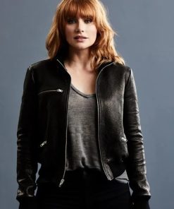 Claire Dearing Jurassic World Dominion Bryce Dallas Black Leather Jacket
