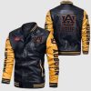 NFL Football Team Auburn Tiger Varsity Bomber Leather Jacket