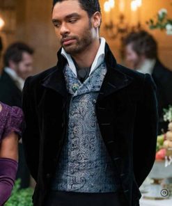 Simon Basset Bridgerton Regé-Jean Page Black Velvet Coat