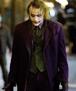 Joker The Dark Knight Heath Ledger Purple Cotton Coat