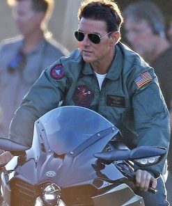 Tom Cruise Top Gun 2 Maverick Green Jacket