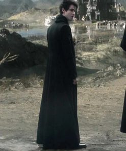 Tom Sturridge TV Series The Sandman 2022 Black Wool Trench Coat 247x296