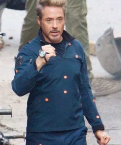Robert Downey Jr Avengers Endgame Tony Stark Blue Jacket