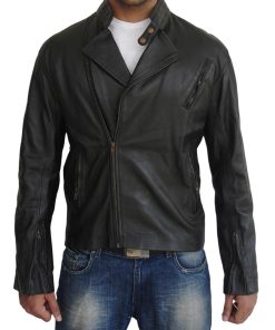 Tony Stark Iron Man Black Leather Jacket 247x296