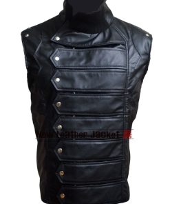 Winter Soldier Bucky Barnes Leather Vest Jacket