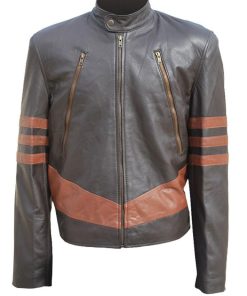 X Men Hugh Logan Brown Leather Jacket 1 247x296