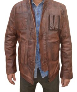 XGq9S1Sitk Han Solo Star Wars The Force Awakens Brown Distress Jacket 247x296